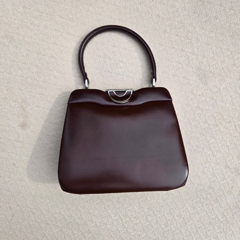 old money dark academia structured top handle bag ♡